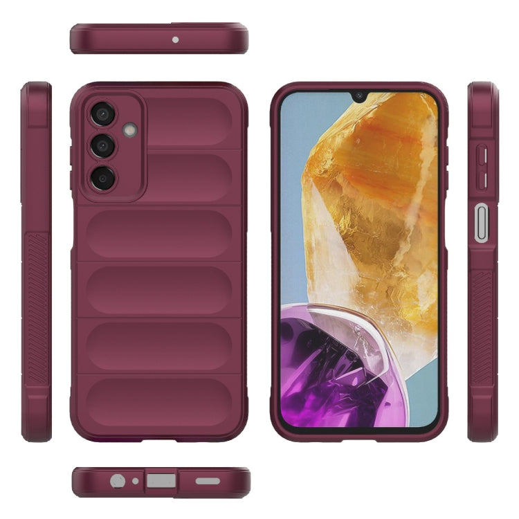 For Samsung Galaxy F15 5G Global Magic Shield TPU + Flannel Phone Case(Wine Red) - Galaxy Phone Cases by buy2fix | Online Shopping UK | buy2fix