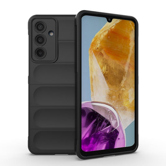 For Samsung Galaxy M55 5G Magic Shield TPU + Flannel Phone Case(Black) by buy2fix
