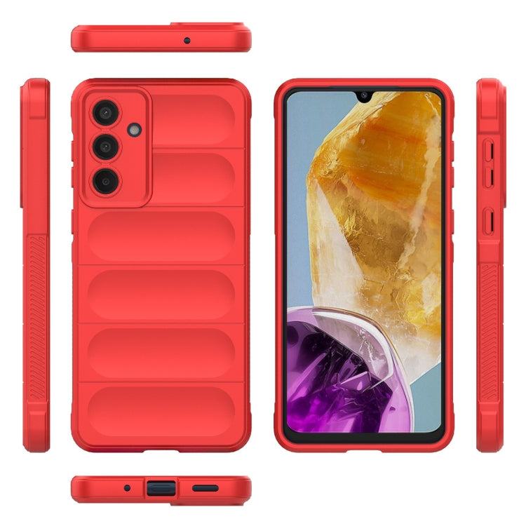 For Samsung Galaxy M55 5G Magic Shield TPU + Flannel Phone Case(Red) by buy2fix