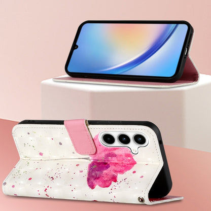 For Samsung Galaxy A35 5G 3D Painting Horizontal Flip Leather Phone Case(Flower) by buy2fix