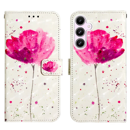 For Samsung Galaxy A55 3D Painting Horizontal Flip Leather Phone Case(Flower) by buy2fix