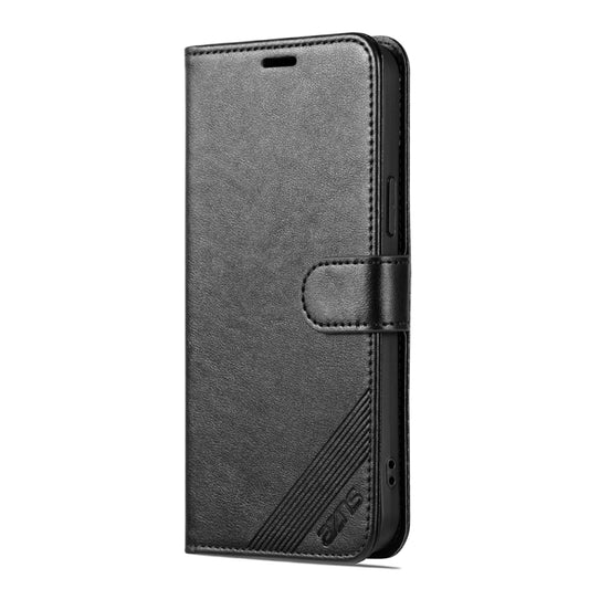 For iPhone 15 AZNS Sheepskin Texture Flip Leather Phone Case(Black) - iPhone 15 Cases by AZNS | Online Shopping UK | buy2fix