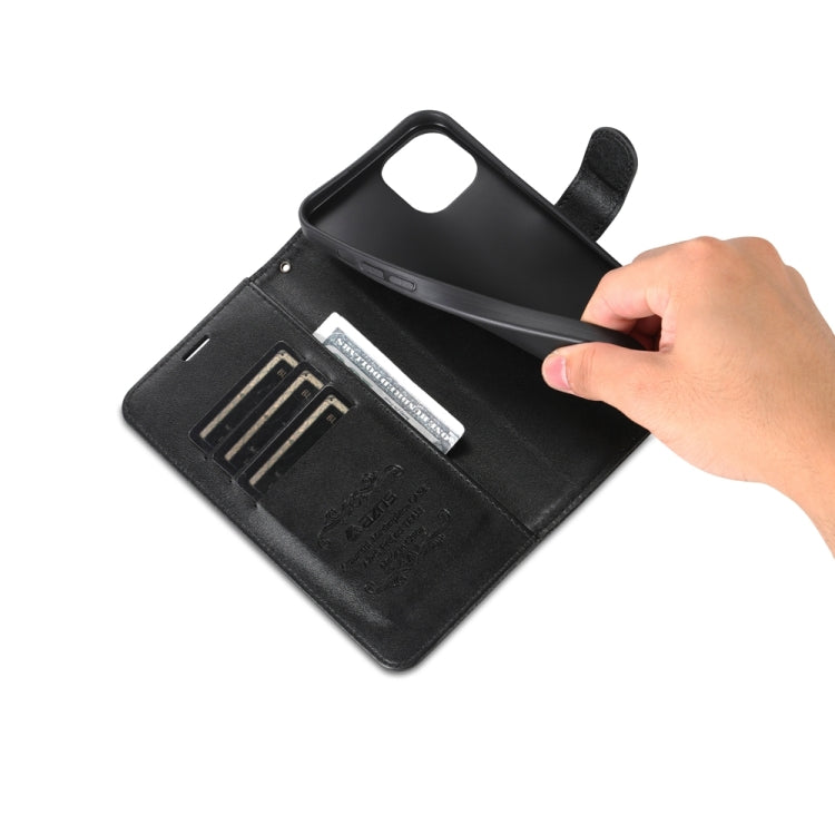 For iPhone 15 AZNS Sheepskin Texture Flip Leather Phone Case(Black) - iPhone 15 Cases by AZNS | Online Shopping UK | buy2fix