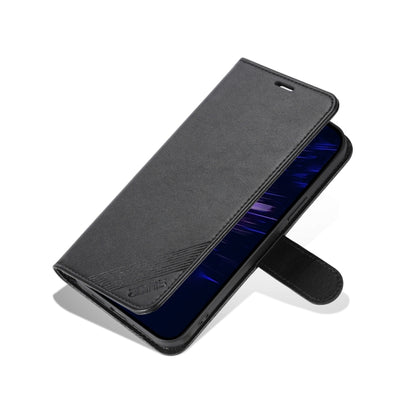 For iPhone 15 AZNS Sheepskin Texture Flip Leather Phone Case(Black) - iPhone 15 Cases by AZNS | Online Shopping UK | buy2fix