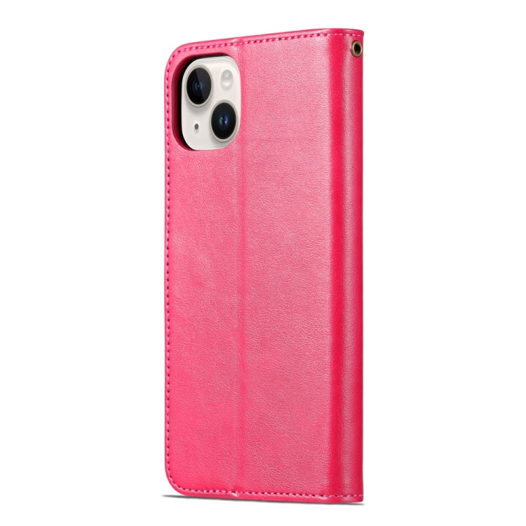 For iPhone 15 AZNS Sheepskin Texture Flip Leather Phone Case(Red) - iPhone 15 Cases by AZNS | Online Shopping UK | buy2fix