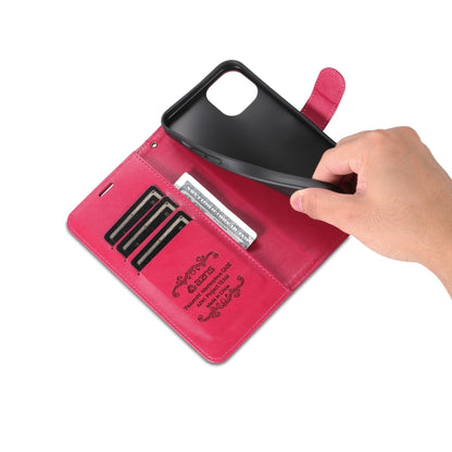 For iPhone 15 AZNS Sheepskin Texture Flip Leather Phone Case(Red) - iPhone 15 Cases by AZNS | Online Shopping UK | buy2fix