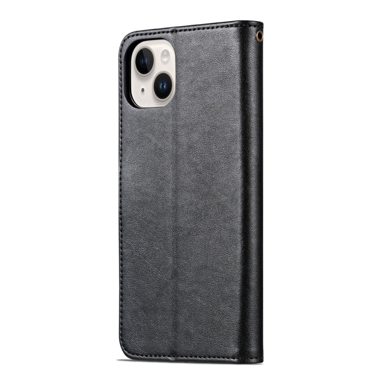 For iPhone 15 Plus AZNS Sheepskin Texture Flip Leather Phone Case(Black) - iPhone 15 Plus Cases by AZNS | Online Shopping UK | buy2fix