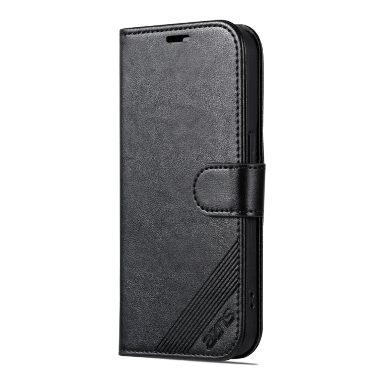 For iPhone 15 Pro AZNS Sheepskin Texture Flip Leather Phone Case(Black) - iPhone 15 Pro Cases by AZNS | Online Shopping UK | buy2fix