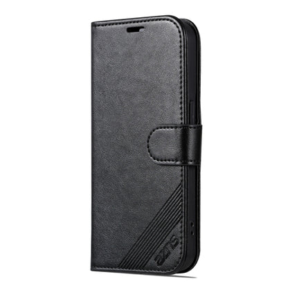 For iPhone 15 Pro AZNS Sheepskin Texture Flip Leather Phone Case(Black) - iPhone 15 Pro Cases by AZNS | Online Shopping UK | buy2fix