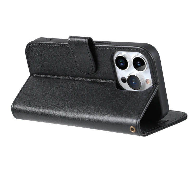 For iPhone 15 Pro AZNS Sheepskin Texture Flip Leather Phone Case(Black) - iPhone 15 Pro Cases by AZNS | Online Shopping UK | buy2fix