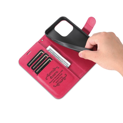 For iPhone 15 Pro AZNS Sheepskin Texture Flip Leather Phone Case(Red) - iPhone 15 Pro Cases by AZNS | Online Shopping UK | buy2fix