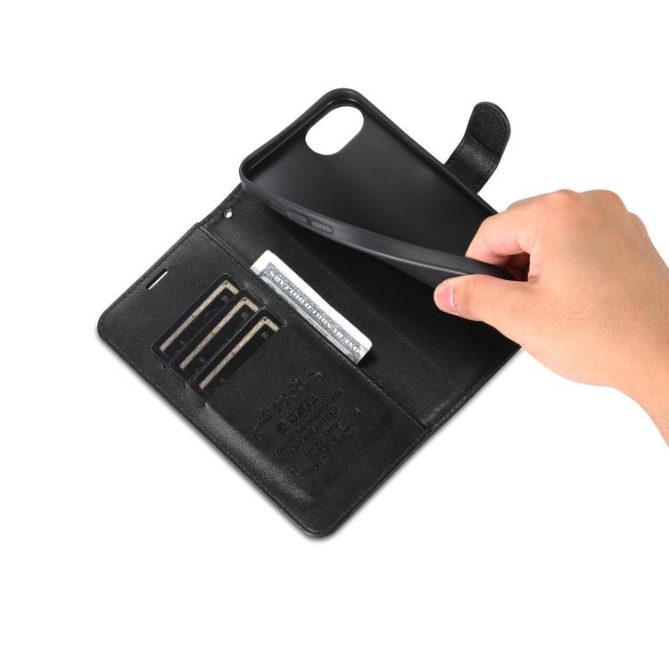 For iPhone 16e AZNS Sheepskin Texture Flip Leather Phone Case(Black) - iPhone 16e Cases by AZNS | Online Shopping UK | buy2fix