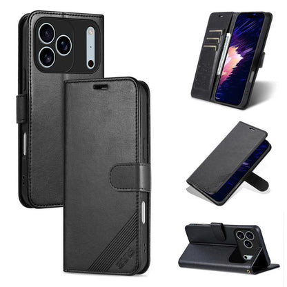 For iPhone 17 Pro Max AZNS Sheepskin Texture Flip Leather Phone Case(Black) - iPhone 17 Pro Max Cases by AZNS | Online Shopping UK | buy2fix