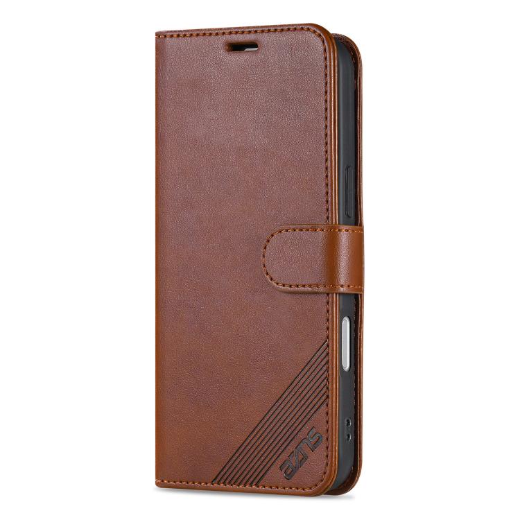 For iPhone 17 Pro AZNS Sheepskin Texture Flip Leather Phone Case(Brown) - iPhone 17 Pro Cases by AZNS | Online Shopping UK | buy2fix