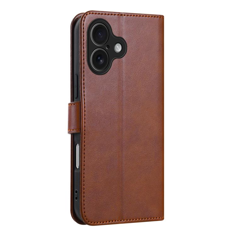 For iPhone 17 AZNS Sheepskin Texture Flip Leather Phone Case(Brown) - iPhone 17 Cases by AZNS | Online Shopping UK | buy2fix