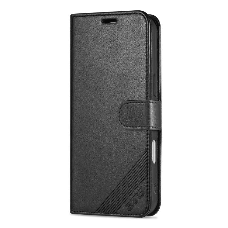 For iPhone 17 Air AZNS Sheepskin Texture Flip Leather Phone Case(Black) - iPhone 17 Air Cases by AZNS | Online Shopping UK | buy2fix