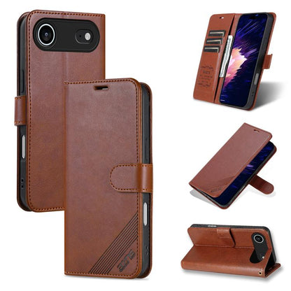 For iPhone Air AZNS Sheepskin Texture Flip Leather Phone Case(Brown) - iPhone Air Cases by AZNS | Online Shopping UK | buy2fix