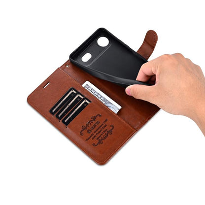 For iPhone Air AZNS Sheepskin Texture Flip Leather Phone Case(Brown) - iPhone Air Cases by AZNS | Online Shopping UK | buy2fix