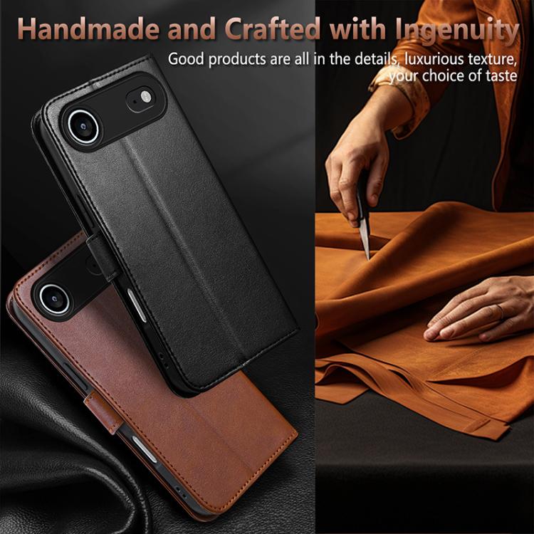For iPhone Air AZNS Sheepskin Texture Flip Leather Phone Case(Brown) - iPhone Air Cases by AZNS | Online Shopping UK | buy2fix