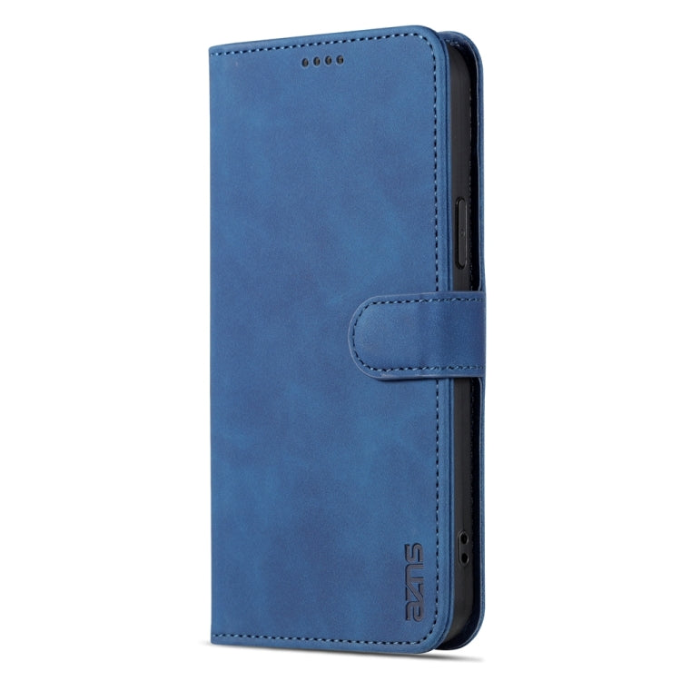 For iPhone 15 Plus AZNS Skin Feel Calf Texture Flip Leather Phone Case(Blue) - iPhone 15 Plus Cases by AZNS | Online Shopping UK | buy2fix