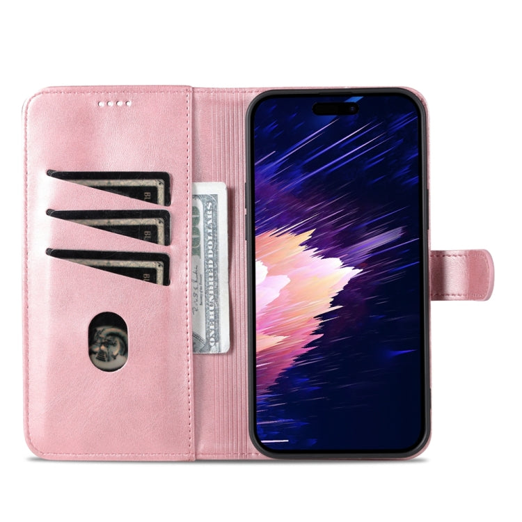 For iPhone 15 Plus AZNS Skin Feel Calf Texture Flip Leather Phone Case(Rose Gold) - iPhone 15 Plus Cases by AZNS | Online Shopping UK | buy2fix