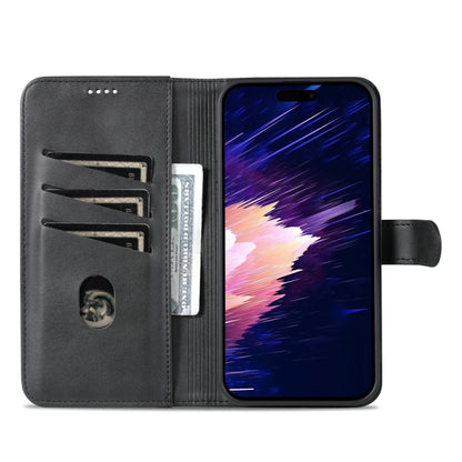 For iPhone 15 Plus AZNS Skin Feel Calf Texture Flip Leather Phone Case(Black) - iPhone 15 Plus Cases by AZNS | Online Shopping UK | buy2fix