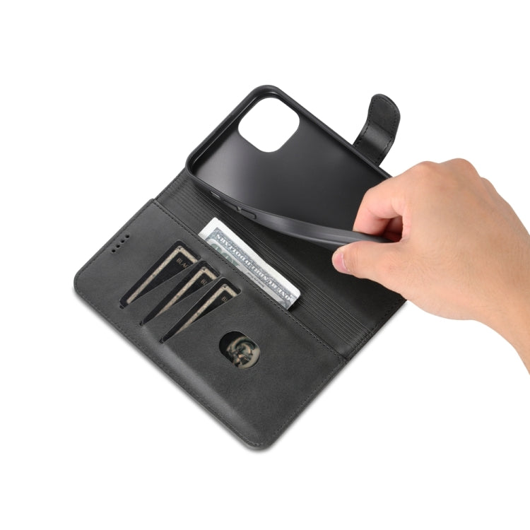 For iPhone 15 Plus AZNS Skin Feel Calf Texture Flip Leather Phone Case(Black) - iPhone 15 Plus Cases by AZNS | Online Shopping UK | buy2fix