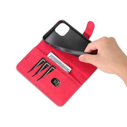 For iPhone 15 AZNS Skin Feel Calf Texture Flip Leather Phone Case(Red) - iPhone 15 Cases by AZNS | Online Shopping UK | buy2fix