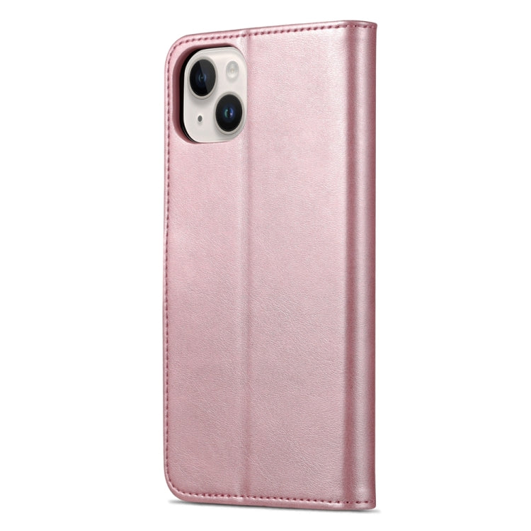 For iPhone 15 AZNS Skin Feel Calf Texture Flip Leather Phone Case(Rose Gold) - iPhone 15 Cases by AZNS | Online Shopping UK | buy2fix