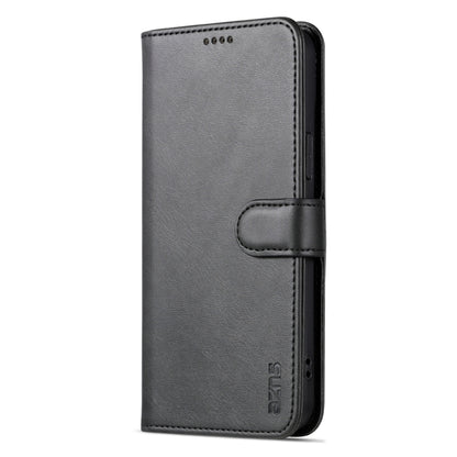 For iPhone 15 AZNS Skin Feel Calf Texture Flip Leather Phone Case(Black) - iPhone 15 Cases by AZNS | Online Shopping UK | buy2fix