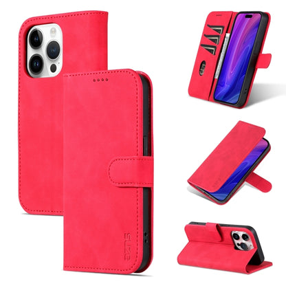 For iPhone 15 Pro AZNS Skin Feel Calf Texture Flip Leather Phone Case(Red) - iPhone 15 Pro Cases by AZNS | Online Shopping UK | buy2fix