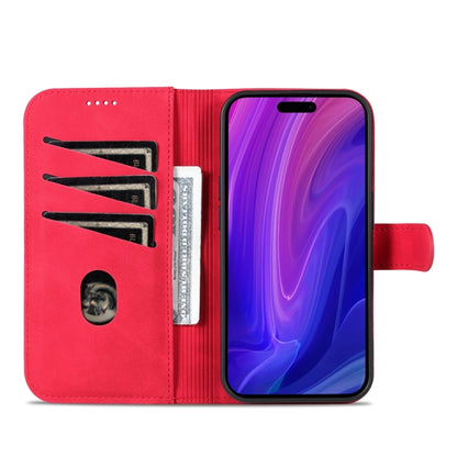 For iPhone 15 Pro AZNS Skin Feel Calf Texture Flip Leather Phone Case(Red) - iPhone 15 Pro Cases by AZNS | Online Shopping UK | buy2fix