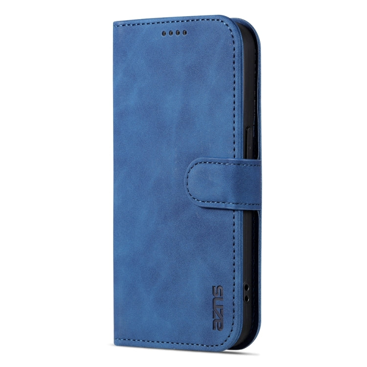 For iPhone 15 Pro AZNS Skin Feel Calf Texture Flip Leather Phone Case(Blue) - iPhone 15 Pro Cases by AZNS | Online Shopping UK | buy2fix