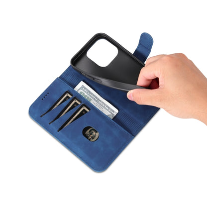 For iPhone 15 Pro AZNS Skin Feel Calf Texture Flip Leather Phone Case(Blue) - iPhone 15 Pro Cases by AZNS | Online Shopping UK | buy2fix