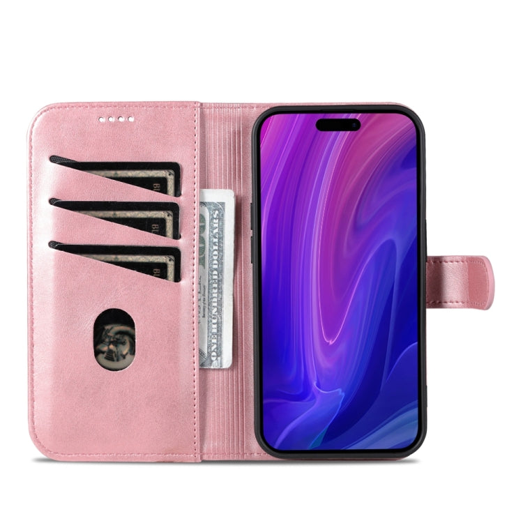 For iPhone 15 Pro AZNS Skin Feel Calf Texture Flip Leather Phone Case(Rose Gold) - iPhone 15 Pro Cases by AZNS | Online Shopping UK | buy2fix