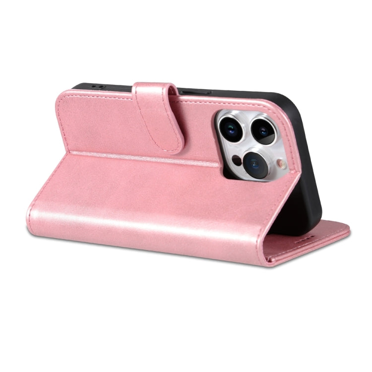 For iPhone 15 Pro AZNS Skin Feel Calf Texture Flip Leather Phone Case(Rose Gold) - iPhone 15 Pro Cases by AZNS | Online Shopping UK | buy2fix