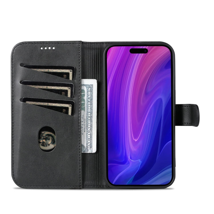 For iPhone 15 Pro AZNS Skin Feel Calf Texture Flip Leather Phone Case(Black) - iPhone 15 Pro Cases by AZNS | Online Shopping UK | buy2fix