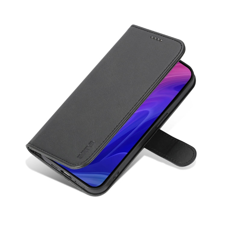 For iPhone 15 Pro AZNS Skin Feel Calf Texture Flip Leather Phone Case(Black) - iPhone 15 Pro Cases by AZNS | Online Shopping UK | buy2fix