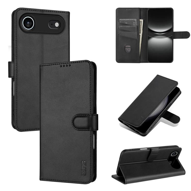 For iPhone Air AZNS Skin Feel Calf Texture Flip Leather Phone Case(Black) - iPhone Air Cases by AZNS | Online Shopping UK | buy2fix