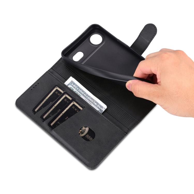 For iPhone Air AZNS Skin Feel Calf Texture Flip Leather Phone Case(Black) - iPhone Air Cases by AZNS | Online Shopping UK | buy2fix