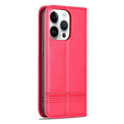 For iPhone 15 Pro AZNS Magnetic Calf Texture Flip Leather Phone Case(Red) - iPhone 15 Pro Cases by AZNS | Online Shopping UK | buy2fix