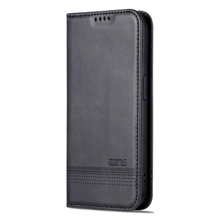 For iPhone 15 Pro AZNS Magnetic Calf Texture Flip Leather Phone Case(Black) - iPhone 15 Pro Cases by AZNS | Online Shopping UK | buy2fix