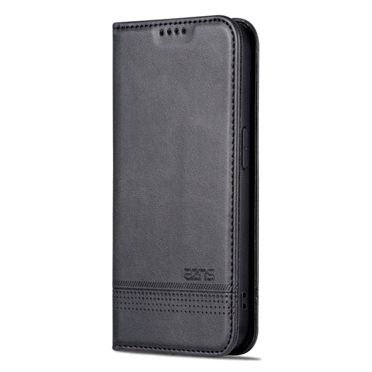 For iPhone 15 Pro AZNS Magnetic Calf Texture Flip Leather Phone Case(Black) - iPhone 15 Pro Cases by AZNS | Online Shopping UK | buy2fix