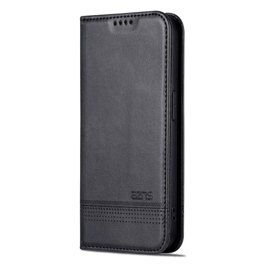 For iPhone 16 Pro AZNS Magnetic Calf Texture Flip Leather Phone Case(Black) by AZNS
