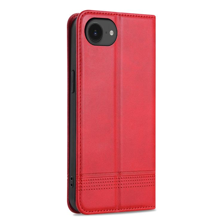 For iPhone 16e AZNS Magnetic Calf Texture Flip Leather Phone Case(Red) - iPhone 16e Cases by AZNS | Online Shopping UK | buy2fix