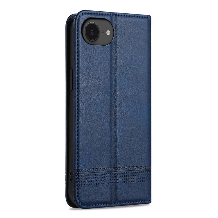For iPhone 16e AZNS Magnetic Calf Texture Flip Leather Phone Case(Dark Blue) - iPhone 16e Cases by AZNS | Online Shopping UK | buy2fix