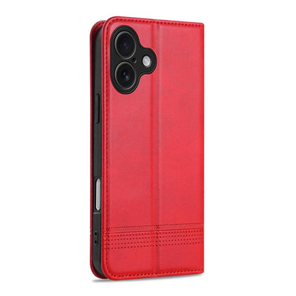 For iPhone 17 AZNS Magnetic Calf Texture Flip Leather Phone Case(Red) - iPhone 17 Cases by AZNS | Online Shopping UK | buy2fix