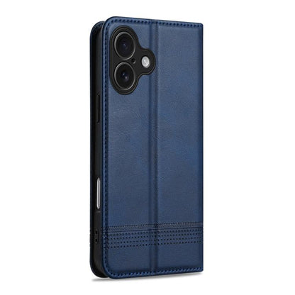 For iPhone 17 AZNS Magnetic Calf Texture Flip Leather Phone Case(Dark Blue) - iPhone 17 Cases by AZNS | Online Shopping UK | buy2fix