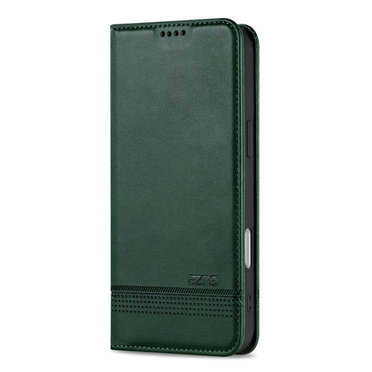 For iPhone 17 Air AZNS Magnetic Calf Texture Flip Leather Phone Case(Dark Green) - iPhone 17 Air Cases by AZNS | Online Shopping UK | buy2fix