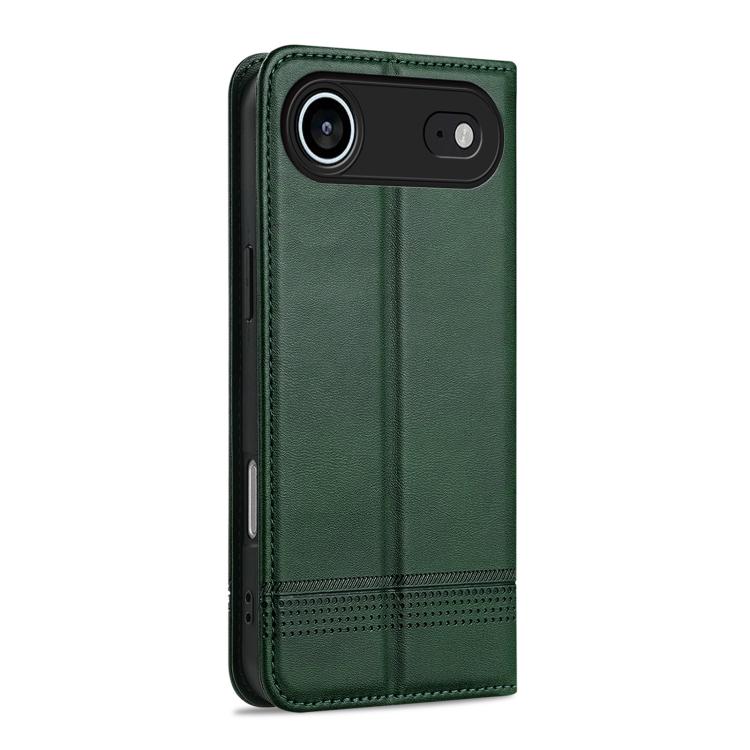 For iPhone 17 Air AZNS Magnetic Calf Texture Flip Leather Phone Case(Dark Green) - iPhone 17 Air Cases by AZNS | Online Shopping UK | buy2fix